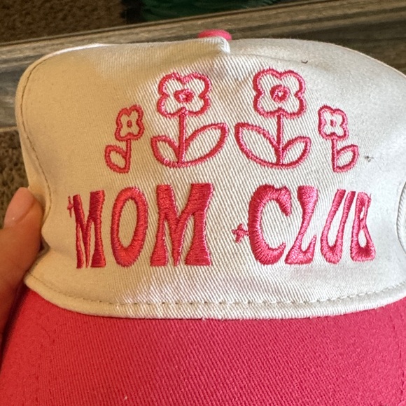 Mom Club Pink and Cream Hat - Picture 2 of 5